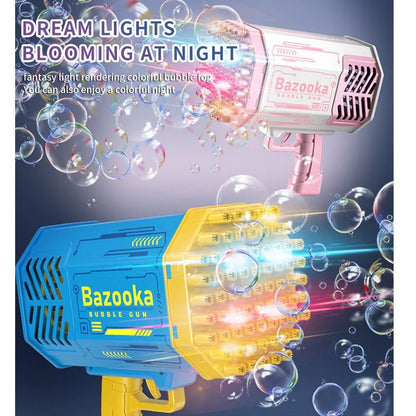 Rocket Bubble Gun for Kids — 69-Hole Mega Bubble Blaster